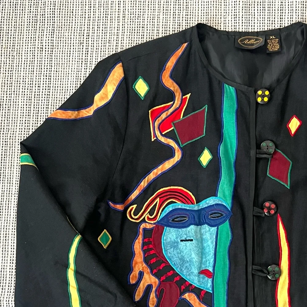 Allure Colorful Folk Artsy Jacket XL